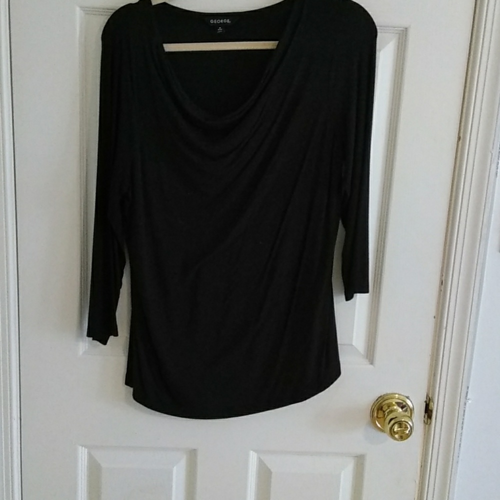 Cute cut black dressy top